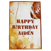 Custom Football Theme Party Medium Cadeauzakje (Voorkant)