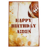 Custom Football Theme Party Medium Cadeauzakje (Achterkant)