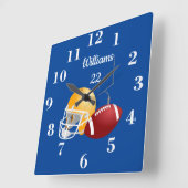 Custom Football Time Square Wall Clock Vierkante Klok (Hoek)