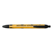 Custom Football Yellow Pen with Black Ink (Achterkant)