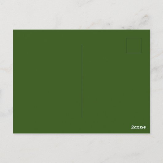 Custom Forest Green Afbeelding-Perfect Standard Briefkaart (Achterkant)