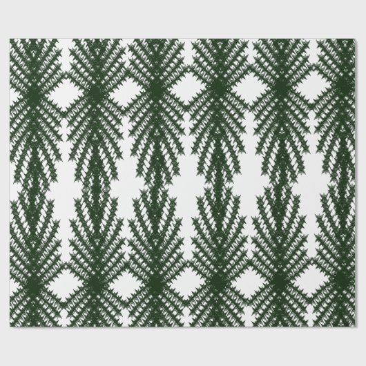 Custom Forest Green Pine Tree Abstract Pattern Cadeaupapier (Vlak)
