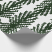 Custom Forest Green Pine Tree Abstract Pattern Cadeaupapier (Hoek)
