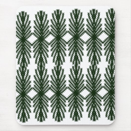 Custom Forest Green Pine Tree Abstract Pattern Muismat (Voorkant)