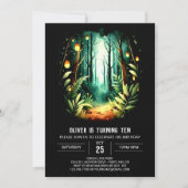 Custom Forest Whimsical Woodland Verjaardag Kaart (Voorkant)