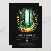 Custom Forest Whimsical Woodland Verjaardag Kaart (Voorkant / Achterkant)