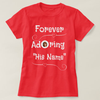 Custom Forever Adoring Hem Valentijnsdag Hearts T-shirt