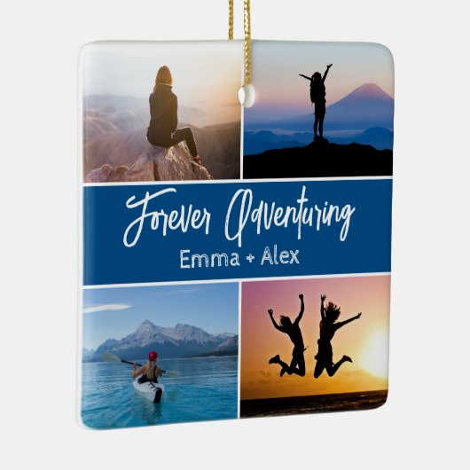 Custom Forever Adventuring 8 Fotocollage Keramisch Ornament (Rechts)