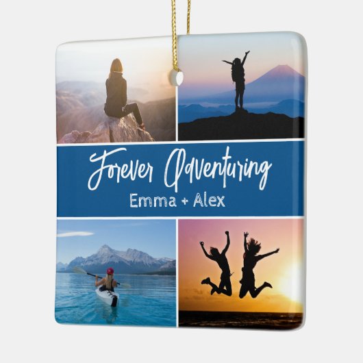 Custom Forever Adventuring 8 Fotocollage Keramisch Ornament (Links)