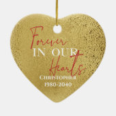 Custom Forever Angel Wings Photo Memorial Keramisch Ornament (Achterkant)