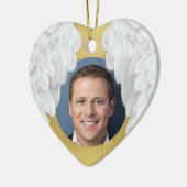 Custom Forever Angel Wings Photo Memorial Keramisch Ornament (Links)