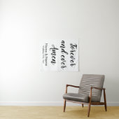 Custom Forever en Ever Amen gepersonaliseerde brui Wandkleed (In Situ (horizontaal))