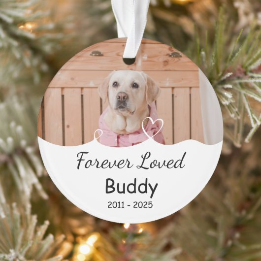 Custom Forever Loved, naam, jaren Ornament (Boom)