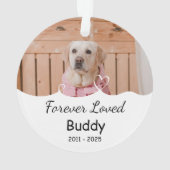 Custom Forever Loved, naam, jaren Ornament (achterkant)