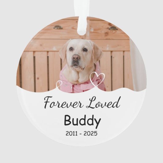 Custom Forever Loved, naam, jaren Ornament (achterkant)