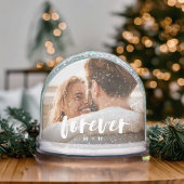 Custom Forever Photo Snow Wereldbol met Initialen Sneeuwbol