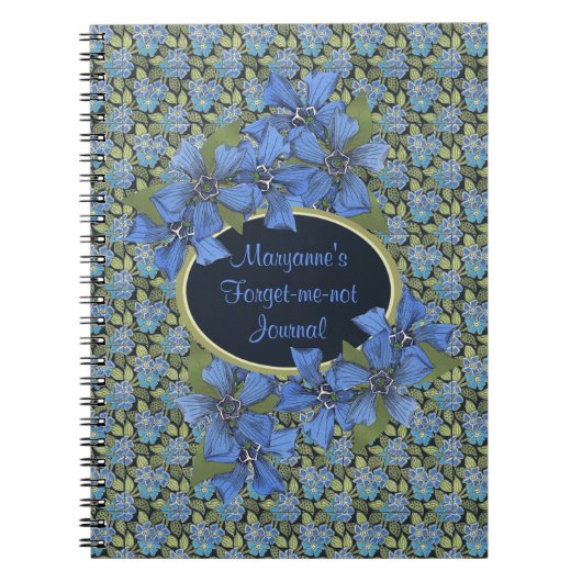Custom Forget-me-not Wildflower Notitieboek (Voorkant)