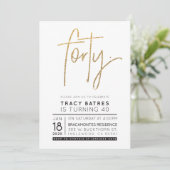 CUSTOM FORTY modern verjaardagsfeestje voor Tracy Kaart (Staand voorkant)