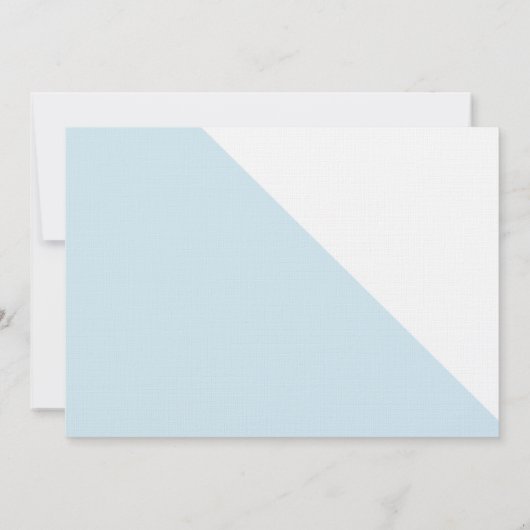 Custom Foto Baby Boy Doop Goud Kruis blauw Kaart (Achterkant)