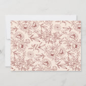 Custom Foto Bloem Dubbele Xi Chinese Bruiloft Bedankkaart (Achterkant)