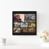 Custom Foto Coupled | 8 blades Vierkante Klok (Huis)