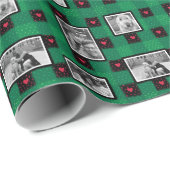 Custom Foto Hart Stippen Kerst Verpakking Papier (Rol Hoek)