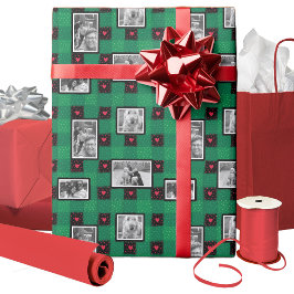 Custom Foto Hart Stippen Kerst Verpakking Papier