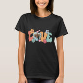 Custom Foto Liefde Hart Bloem Hippie T-shirt (Voorkant)