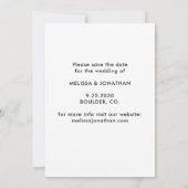 Custom Foto Modern Eenvoudig Elegant Pet Dog Bruil Save The Date (Achterkant)