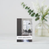 Custom Foto moderne gewaagde witte architecten ont Visitekaartje (Staand voorkant)