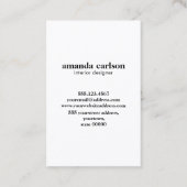 Custom Foto moderne gewaagde witte architecten ont Visitekaartje (Achterkant)