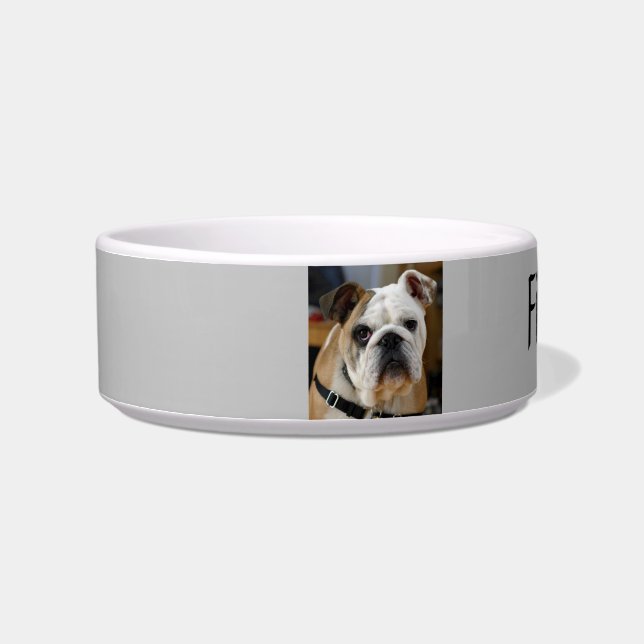 Custom Foto & Naam Hond Pet Bowl Voerbakje (Links)
