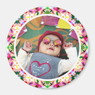 Custom Foto Roze Grootouders Dag Granny Keepsake Magneet