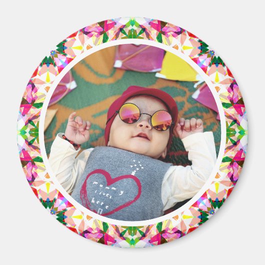 Custom Foto Roze Grootouders Dag Granny Keepsake Magneet (Voorkant)