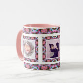 Custom Foto Roze Patroon Moederdag Mama Mok (Voorkant links)
