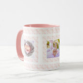 Custom Foto Roze Patroon Moederdag Moeder Mama Mok (Voorkant links)