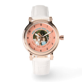 ⌚ Custom Foto & Tekst Horloge voor Haar | Geperson