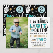 CUSTOM Foto twee legendes om de tweede verjaardag  Kaart (Voorkant / Achterkant)