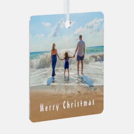 Custom Foto Uw Eigen Ontwerp Kerstmis Ornament (Voorkant Rechts)