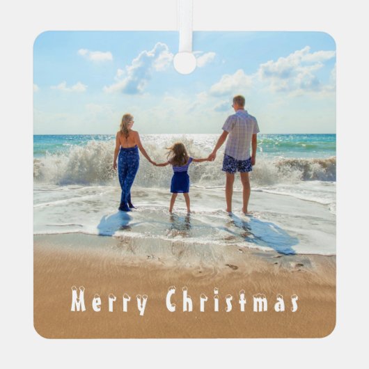 Custom Foto Uw Eigen Ontwerp Kerstmis Ornament (Achterkant)