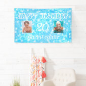 Custom Foto Verjaardag Zwembad Party Blauw Water R Spandoek (Insitu)