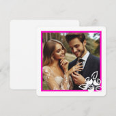 Custom Foto Witte Rozen Valentijn Verloving Kaart (Voorkant / Achterkant)