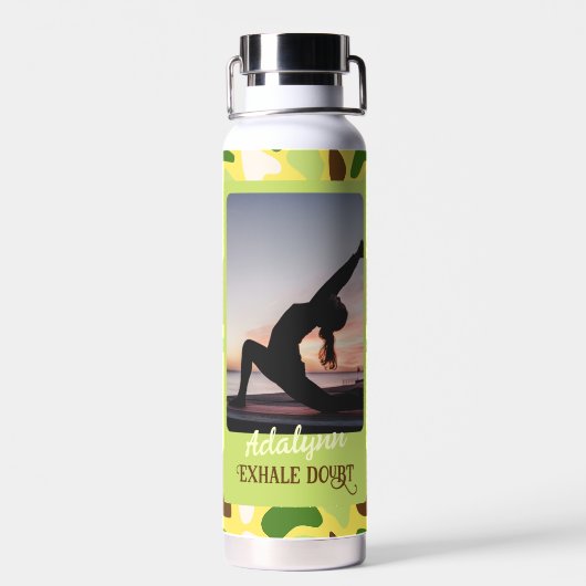 Custom Foto Yoga Lover Leraar Moeder Vrouwen Gift Waterfles (Achterkant)