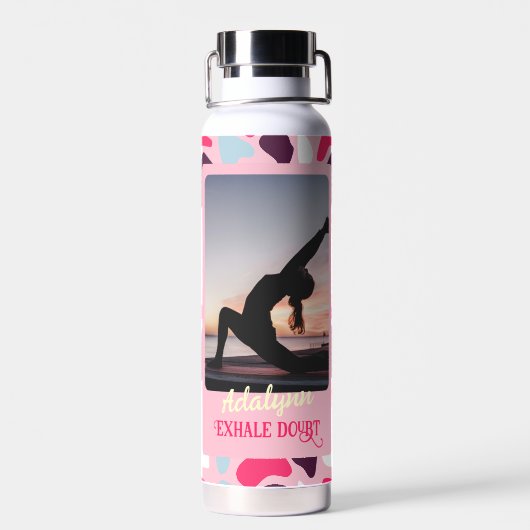 Custom Foto Yoga Lover Leraar Moeder Vrouwen Gift Waterfles (Achterkant)