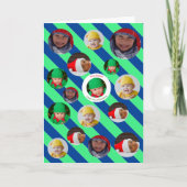 Custom Four-Photo 🎄 Feestelijke Kerst Feestdagen Kaart (Voorkant)