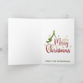 Custom Four-Photo 🎄 Feestelijke Kerst Feestdagen Kaart (Binnen)