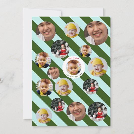 Custom Four-Photo 🎄 Feestelijke Kerst Kaart (Voorkant)