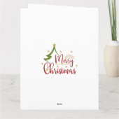 Custom Four-Photo 🎄 Feestelijke Kerst Kaart (Achterkant)