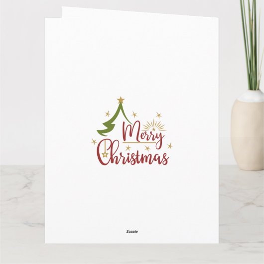 Custom Four-Photo 🎄 Feestelijke Kerst Kaart (Achterkant)