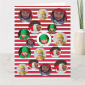 Custom Four-Photo 🎄 Feestelijke Kerst Kaart (Voorkant)